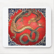 北斎の龍, dragão de Hokusai do 北斎, Hokusai Mousepad