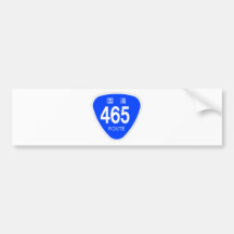 国道465号線ー国道標識 バンパーステッカー
