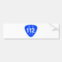 国道 112 号線ー国道標 バンパーステッカー