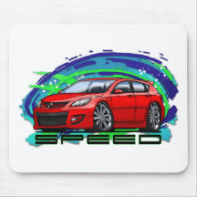 07-09 Speed3_Red Mousepads