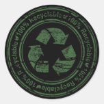 100 por cento reciclável adesivos em formato redondos