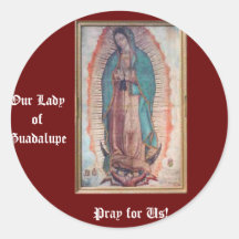 12 de dezembro   nossa senhora de Guadalupe Adesivo Redondo