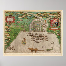 1589 viagem Santo Domingo do senhor Francis Drake  Posteres