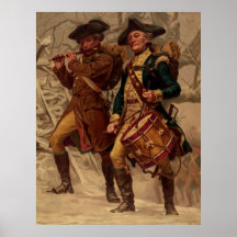 1776 antes-digital do aumentado poster