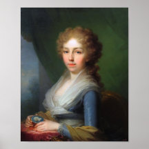 1795 - Retrato da imperatriz Elisabeth Alexeievna Impressão