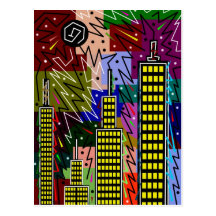 17 urbanos abstratos cartões postais