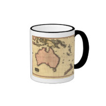 1818 mapa de Australasia - Austrália, Nova Zelândi Caneca