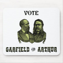 1880 voto Garfield e Arthur, verdes Mousepads