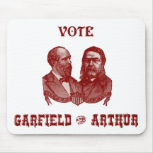 1880 voto Garfield e Arthur, vermelhos Mousepad