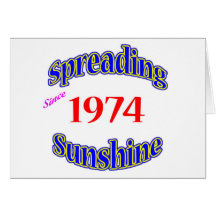 1974 luzes do sol de espalhamento cartão