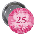 "25" botão/crachá do rosa do elefante do damasco d boton