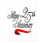 25o Presentes do aniversário de casamento Cartao Postal