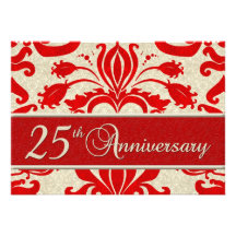 25o Vermelho do anúncio do negócio do aniversário Convites Personalizados