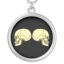 2 crânios caveira skulls colar
