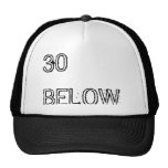 30 abaixo do chapéu bone