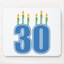 30 velas (azul/verde) mouse pad