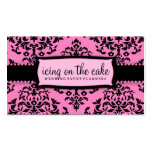 311-Icing no bolo - Liquorice cor-de-rosa Cartões De Visitas