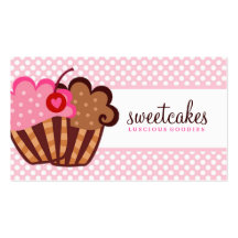311-Sweet endurece o cupcake Cartao De Visita