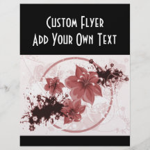 3 flores bonito - vermelho panfletos personalizados