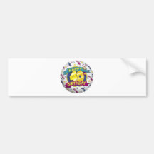 40th balão feliz adesivos