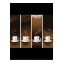 4CupsCoffee Cartão Postal