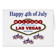 4o feliz de Las Vegas do cartão de julho