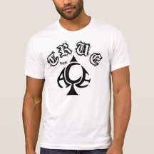 502TRUE "edição do ÁS VERDADEIRO" do costume T ?a Camisetas