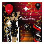 50 cinqüênta estrelas pretas fabulosas 2 do vermel convite personalizado