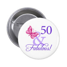 50 e aniversário fabuloso botons