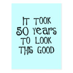 50th aniversário, 50 anos para olhar isto bom! cartões postais