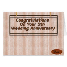 5o Aniversário de casamento Cartoes