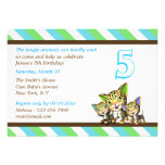5o tema da selva do aniversário convite personalizado