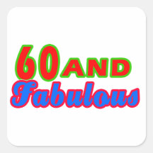 60 e design fabuloso do aniversário adesivo