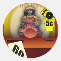 60th Aniversário Adesivos Em Formato Redondos