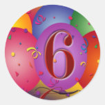 6os balões felizes do aniversário! adesivo