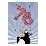 76th aniversário - cartão da surpresa do pinguim