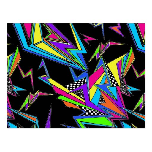 80s inspirado cartões postais