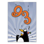 93rd aniversário - cartão da surpresa do pinguim