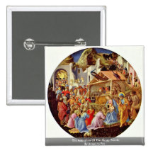 A adoração dos Magi, Tondo por Angelico Fra Pins