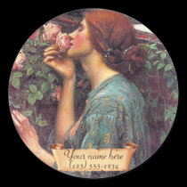 "A alma Bookplate do Pre-Raphaelite do rosa" adesivos