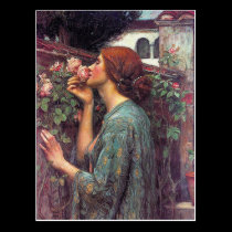 A alma do rosa por John W. Waterhouse cartões postais