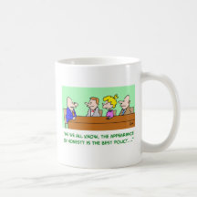 A aparência da honestidade é a melhor política caneca