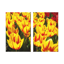 A arte decorativa imprime as flores amarelas da tu impressão de canvas esticadas