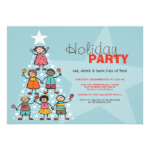 A árvore de Natal lunática caçoa a festa natalícia Convites Personalizado