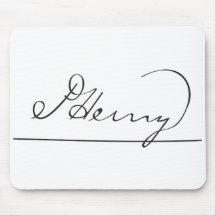 A assinatura americana de Patrick Henry do fundado Mouse Pads