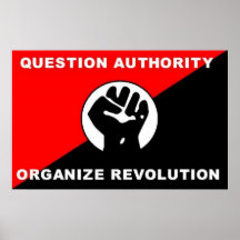 A autoridade da pergunta organiza o poster da revo