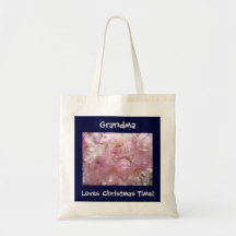 A avó ama o tempo do Natal! Flores da sacola Bolsa