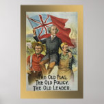 "A bandeira velha - a política velha - o líder vel Poster