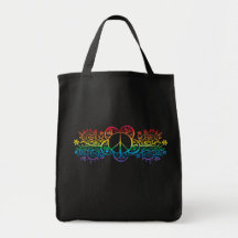 A bolsa de compra do sinal de paz
