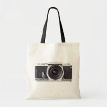 A bolsa de compra retro das canvas da câmera 80s